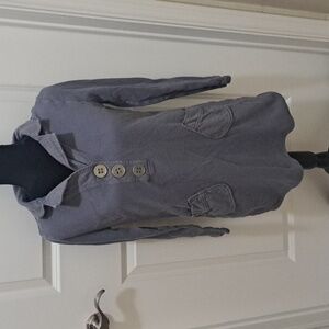 SOFT SURROUNDINGS medium lavender ribbed vintage top w/pockets